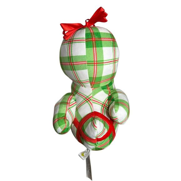 Animal Adventure Red Green Plaid Stuffed Plush Duck with Bow Christmas 14" RARE - Picture 4 of 8